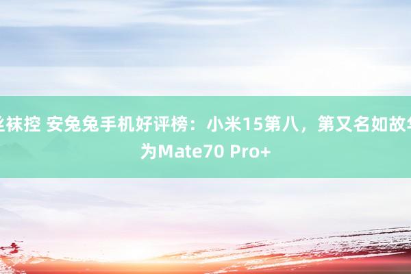 丝袜控 安兔兔手机好评榜：小米15第八，第又名如故华为Mate70 Pro+
