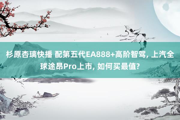 杉原杏璃快播 配第五代EA888+高阶智驾, 上汽全球途昂Pro上市, 如何买最值?