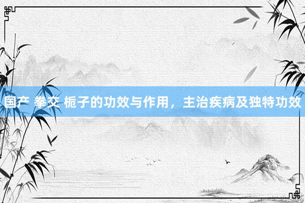 国产 拳交 栀子的功效与作用，主治疾病及独特功效