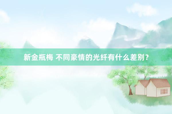 新金瓶梅 不同豪情的光纤有什么差别？